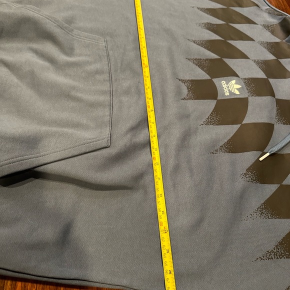 NWT! Adidas Mens Rekive Graphic Hoodie Size M (HK7356) Blue - Picture 13 of 14